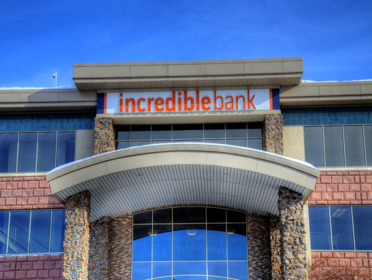 Rebranded bank sign.