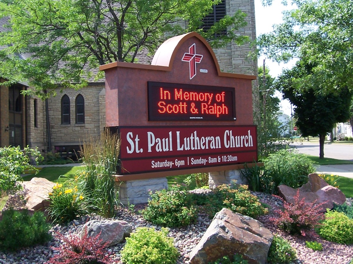 Church monument sign.