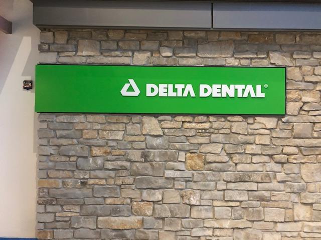 Custom lobby sign for dentist.